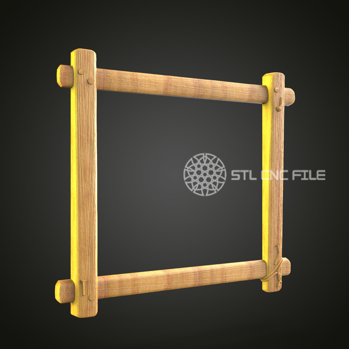 Rustic Wooden Frame - Simple CNC Engraved Picture Frame, Country Style Home Decor