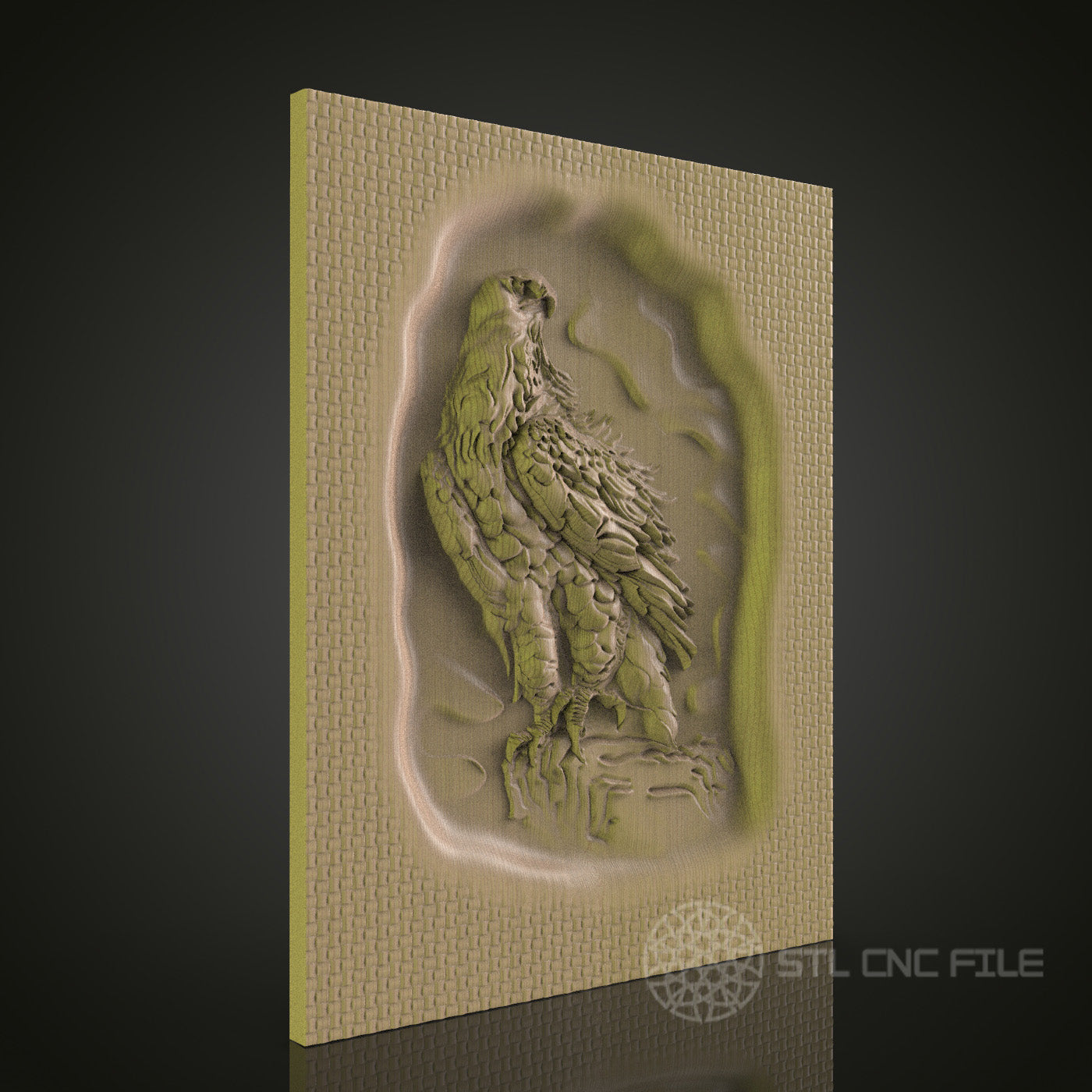 Eagle Relief 3D STL Model for CNC Routing and Engraving - Wall Decor Art