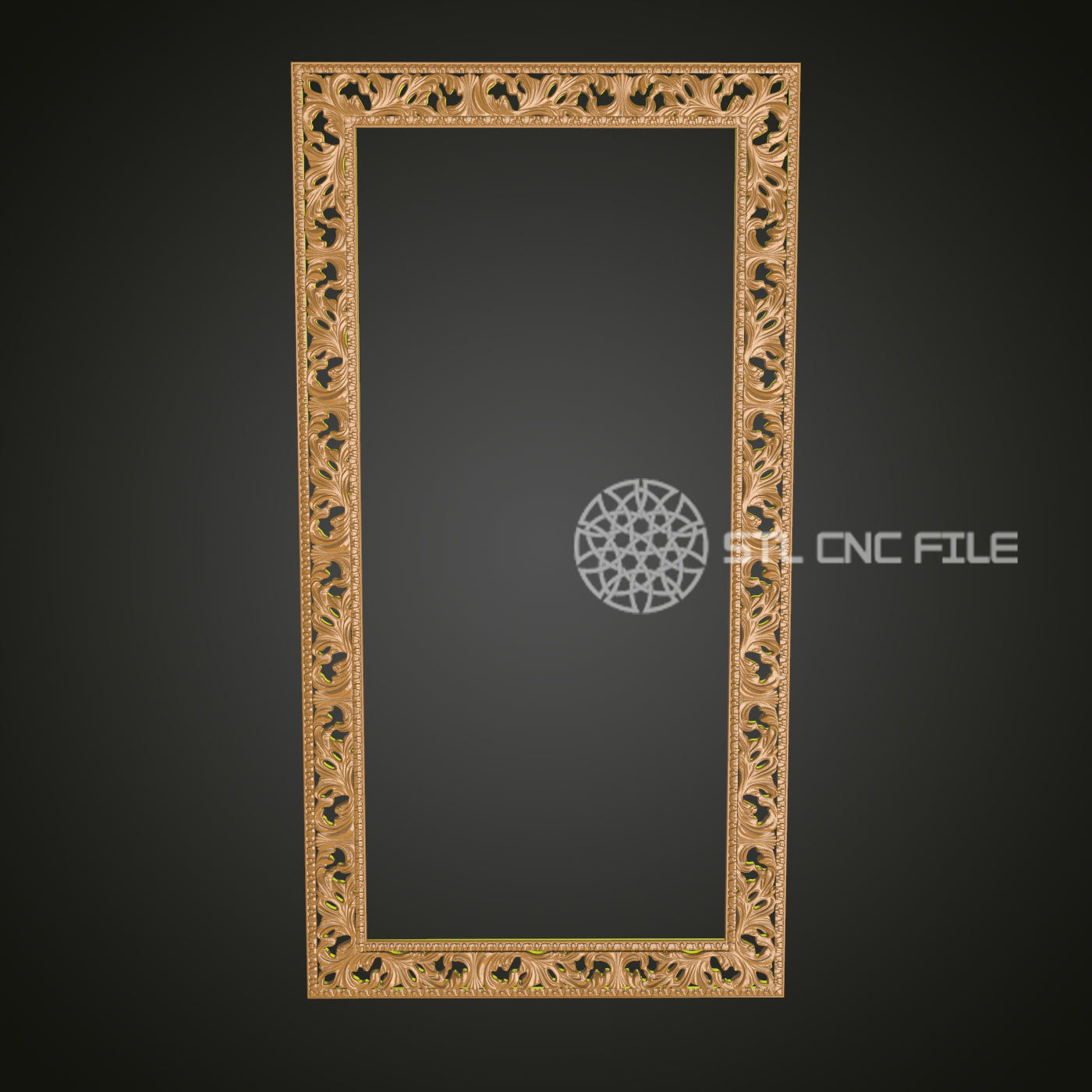 Tall Ornate Decorative Frame 3D Model for CNC - Artcam, Aspire, STL Files