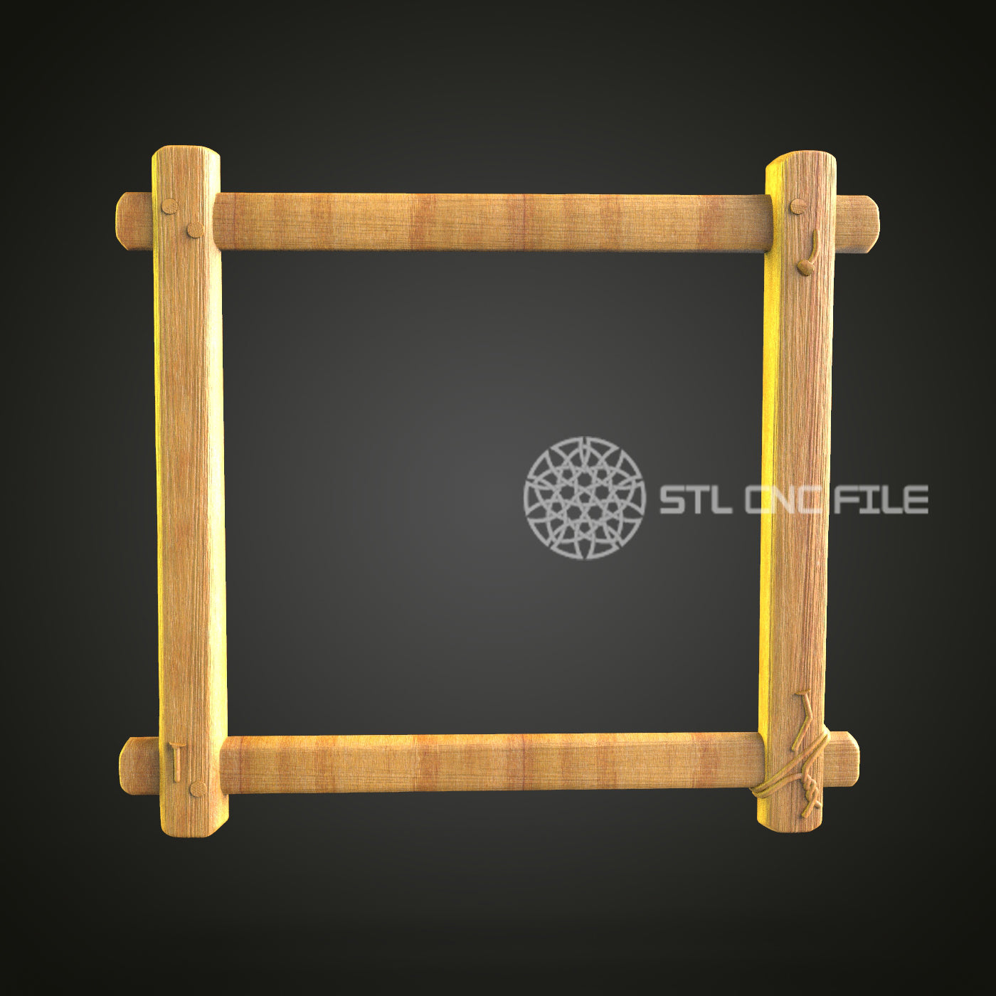 Rustic Wooden Frame - Simple CNC Engraved Picture Frame, Country Style Home Decor