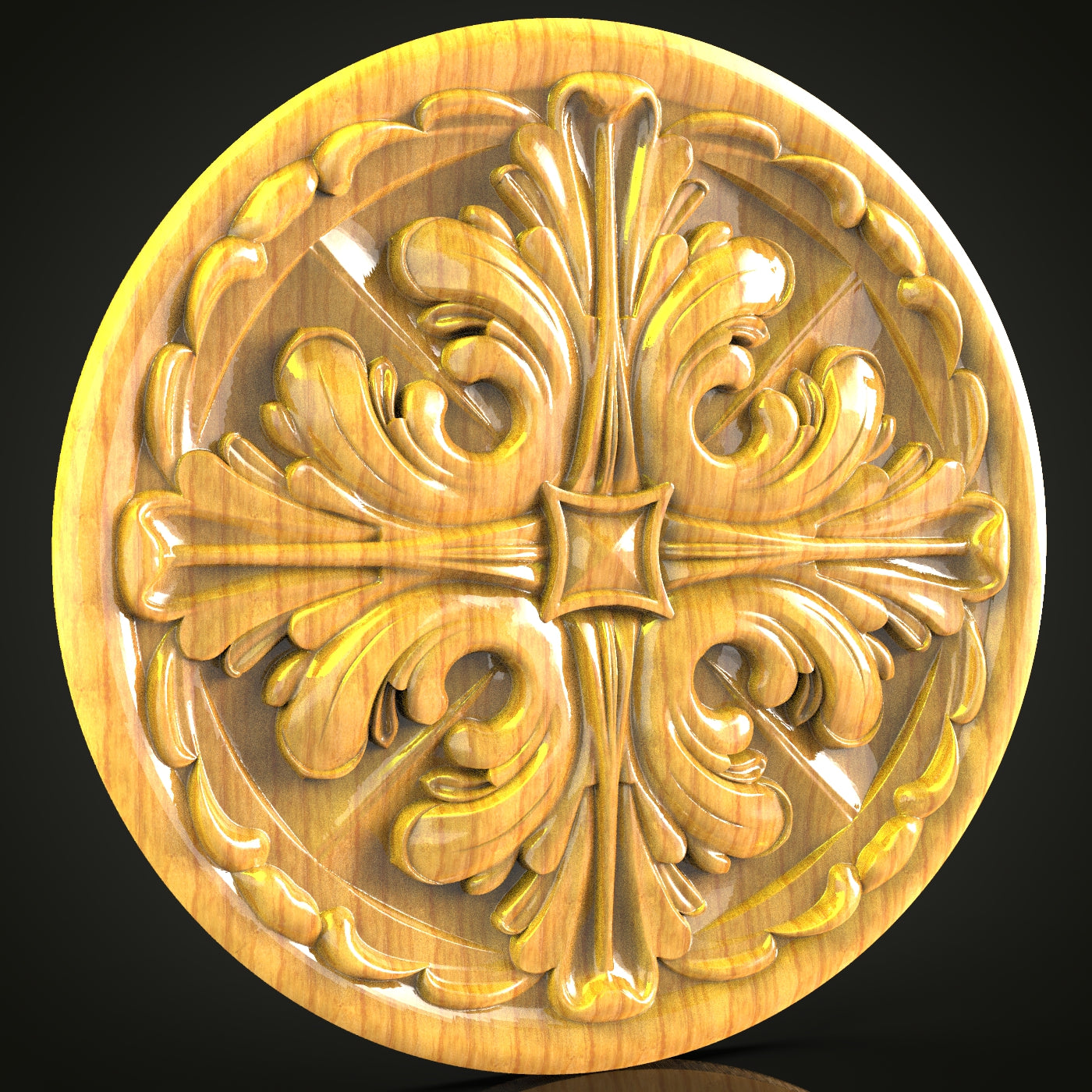 STL Model Round Woodcarving - CNC Router Engraver Files, Artcam Aspire Decor, Wall Art Wood CNC, Home Interior