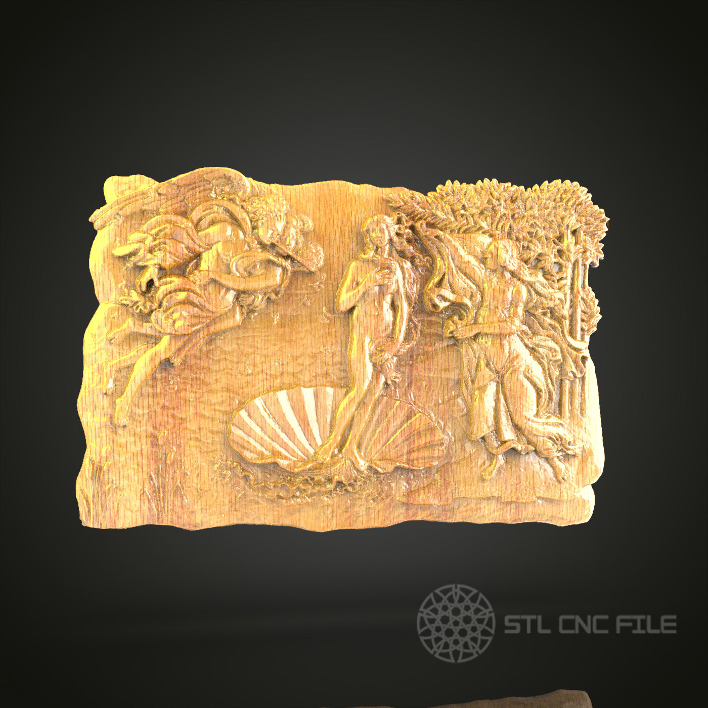 Underwater Odyssey 3D Relief Model for CNC – Sea Life Scene, Nautical Wood Carving