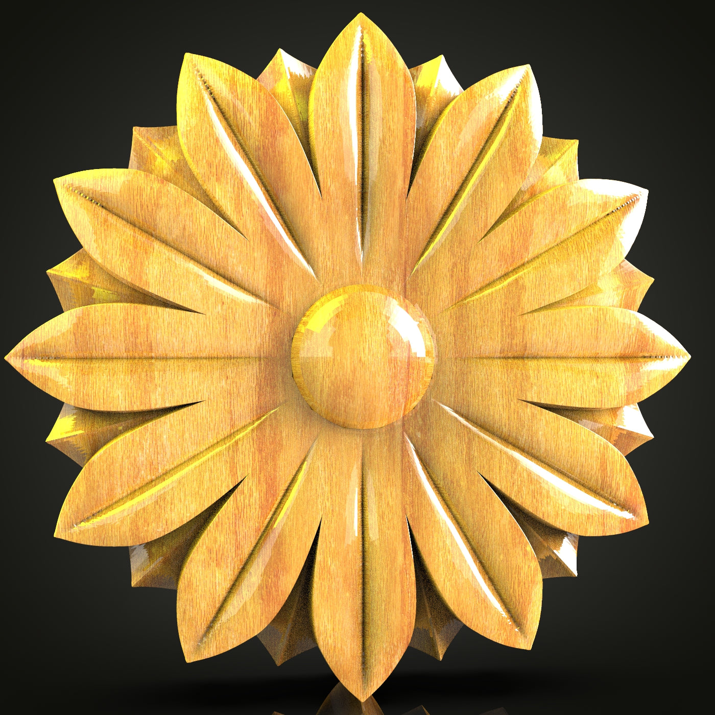 Sunshine Blossom STL for CNC Carving, Floral Artcam Aspire Design, Wooden Sunflower Pattern, Wall Decor CNC File, Radiant Flower Woodwork, Nature-Inspired Decor