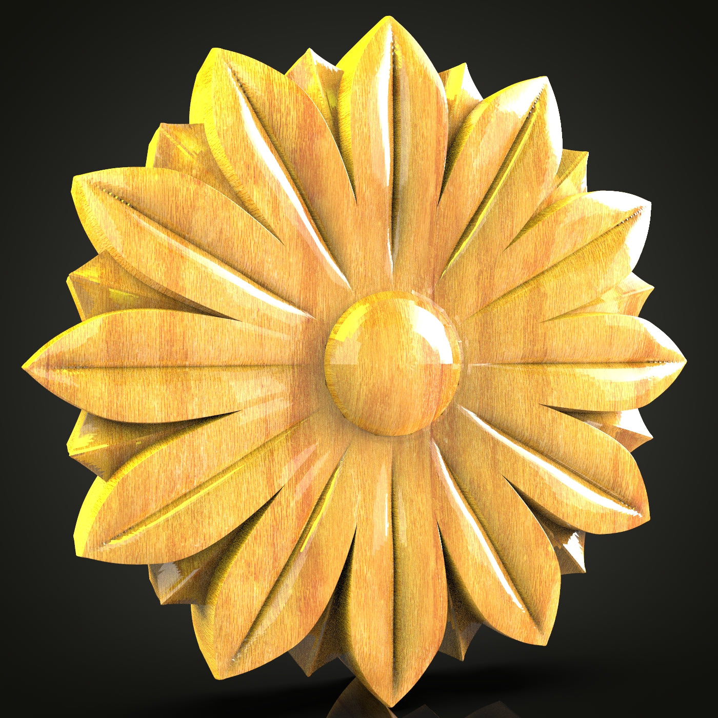 Sunshine Blossom STL for CNC Carving, Floral Artcam Aspire Design, Wooden Sunflower Pattern, Wall Decor CNC File, Radiant Flower Woodwork, Nature-Inspired Decor