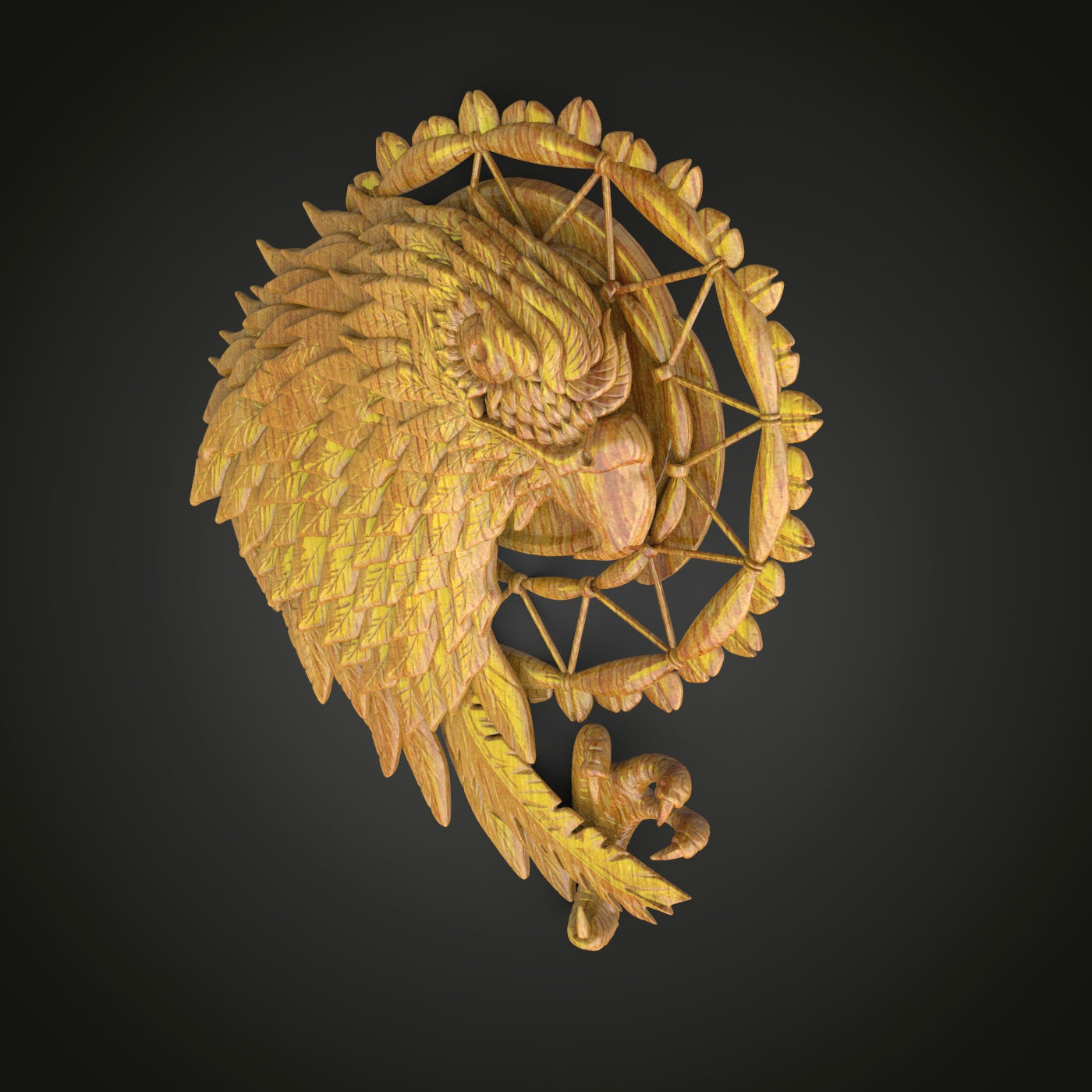 Angelic Wings STL Model for CNC, Artcam/Aspire, Wood Wall Decor