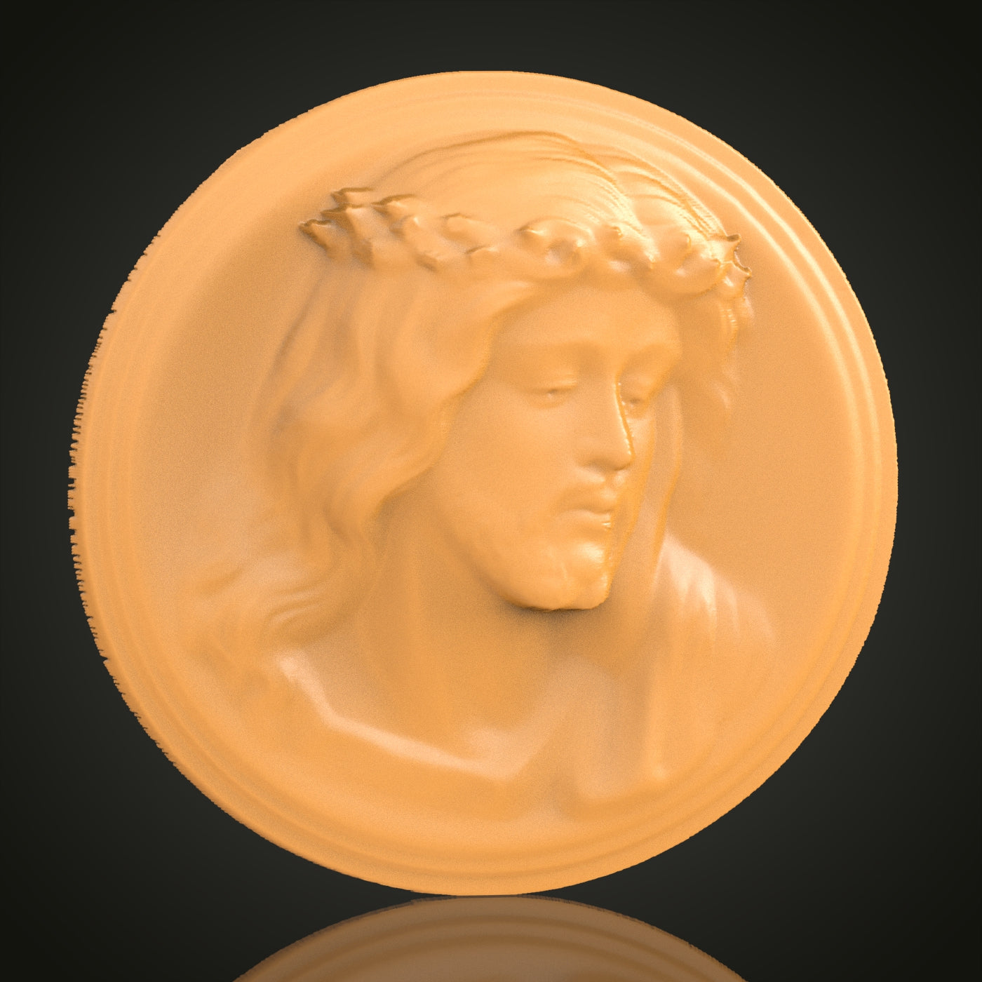 Jesus Portrait STL Model for CNC Router Engraver, Artcam, Aspire, 3D Printer, Wall Decor