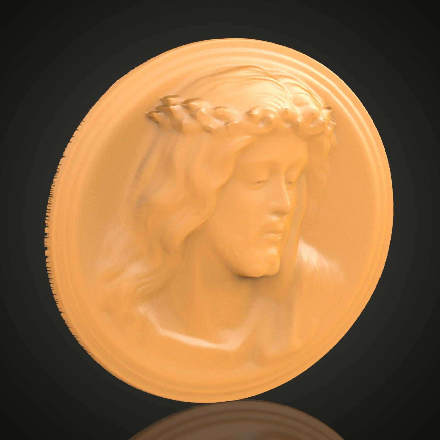 Jesus Portrait STL Model for CNC Router Engraver, Artcam, Aspire, 3D Printer, Wall Decor