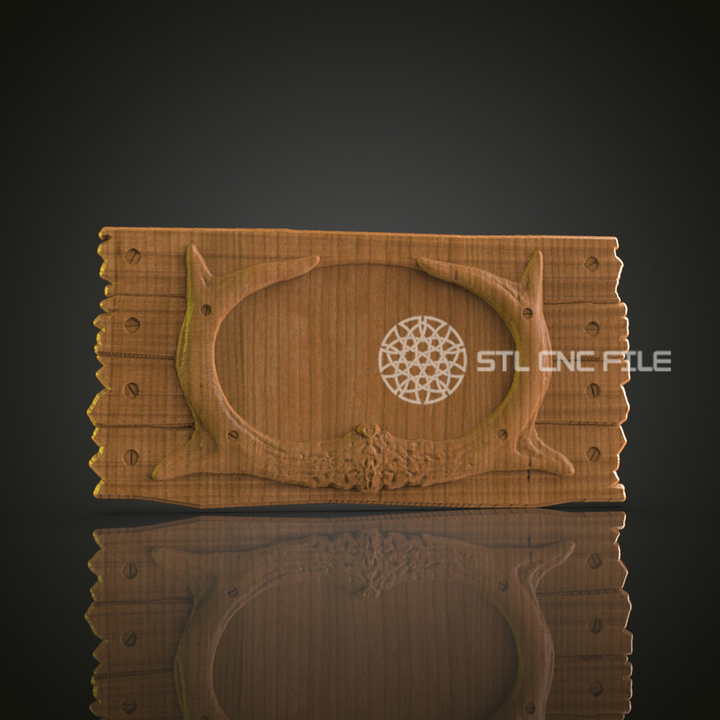 Rustic Antler Frame STL Model for CNC Router Engraver - Artcam, Aspire, CNC Files, Wall Decor, 3D Printer