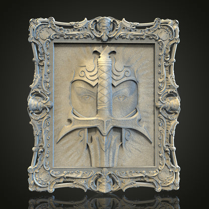 Knight's Helm Wall Art - STL Model for CNC Router, 3D Printer - Artcam, Aspire Compatible