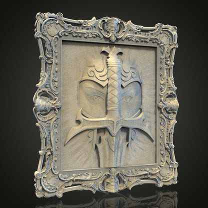 Knight's Helm Wall Art - STL Model for CNC Router, 3D Printer - Artcam, Aspire Compatible