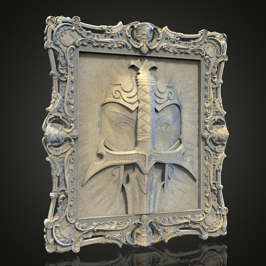 Knight's Helm Wall Art - STL Model for CNC Router, 3D Printer - Artcam, Aspire Compatible