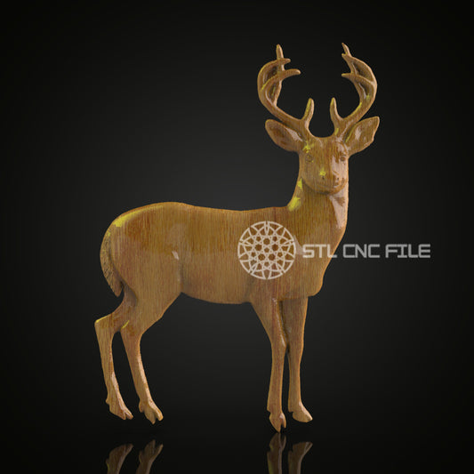 Regal Stag STL Model for CNC - Engraver Artcam Aspire File, Wood Wall Decor, CNC Router Artwork Design