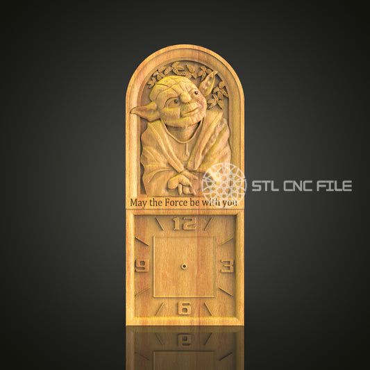 Fantasy Sage Clock STL Model, CNC Router Carving File, Artcam Aspire Digital, Inspirational Quote Wall Decor, Mythical Figure Engraving