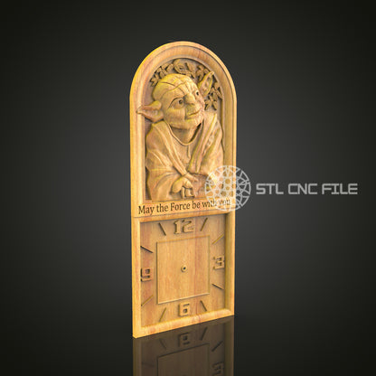 Fantasy Sage Clock STL Model, CNC Router Carving File, Artcam Aspire Digital, Inspirational Quote Wall Decor, Mythical Figure Engraving