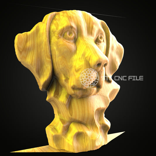 Loyal Canine Companion 3D STL Model, CNC Router Engraving File, Ideal for Artcam & Aspire