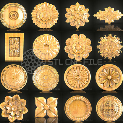 127-Piece Decorative Elements Collection STL Models
