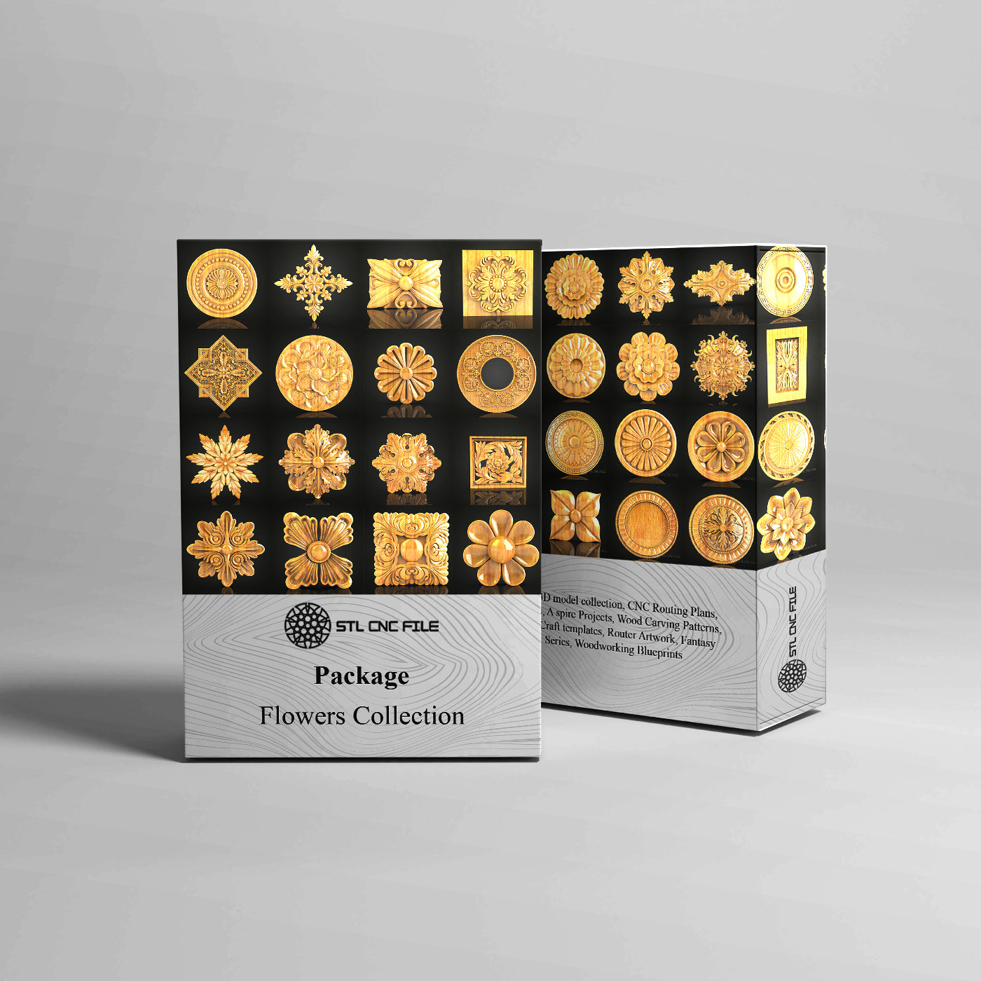 127-Piece Decorative Elements Collection STL Models