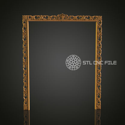 Ornate Wood Frame STL Model, CNC Router Engraver, Artcam, Aspire, CNC files, Wood Wall Art, 3D Printer