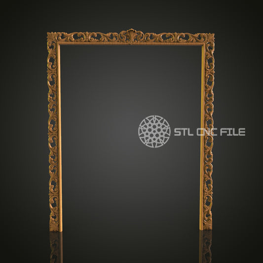 Ornate Wood Frame STL Model, CNC Router Engraver, Artcam, Aspire, CNC files, Wood Wall Art, 3D Printer