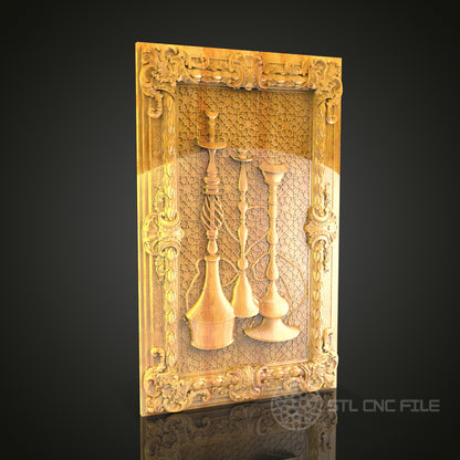 Royal Game - Chess 3D CNC Engraved Wood Panel, Artcam Aspire STL Model for CNC Router, Decorative Chess Wall Art