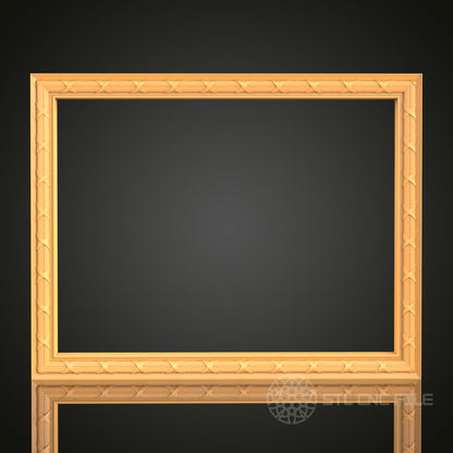 Rectangular 3D Frame STL Model for CNC Router, Artcam Aspire CNC Files, Wood Art Decor