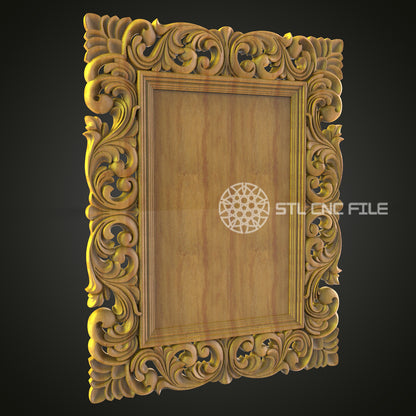 Robust Ornate Wooden Frame 3D Model for CNC - Artcam, Aspire, STL Files