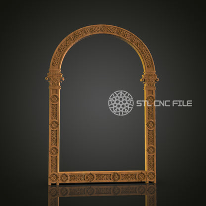 Arched 3D Frame STL Model for CNC Router Engraver - Artcam, Aspire, CNC Files, Wall Decor, 3D Printer