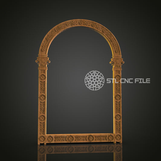 Arched 3D Frame STL Model for CNC Router Engraver - Artcam, Aspire, CNC Files, Wall Decor, 3D Printer