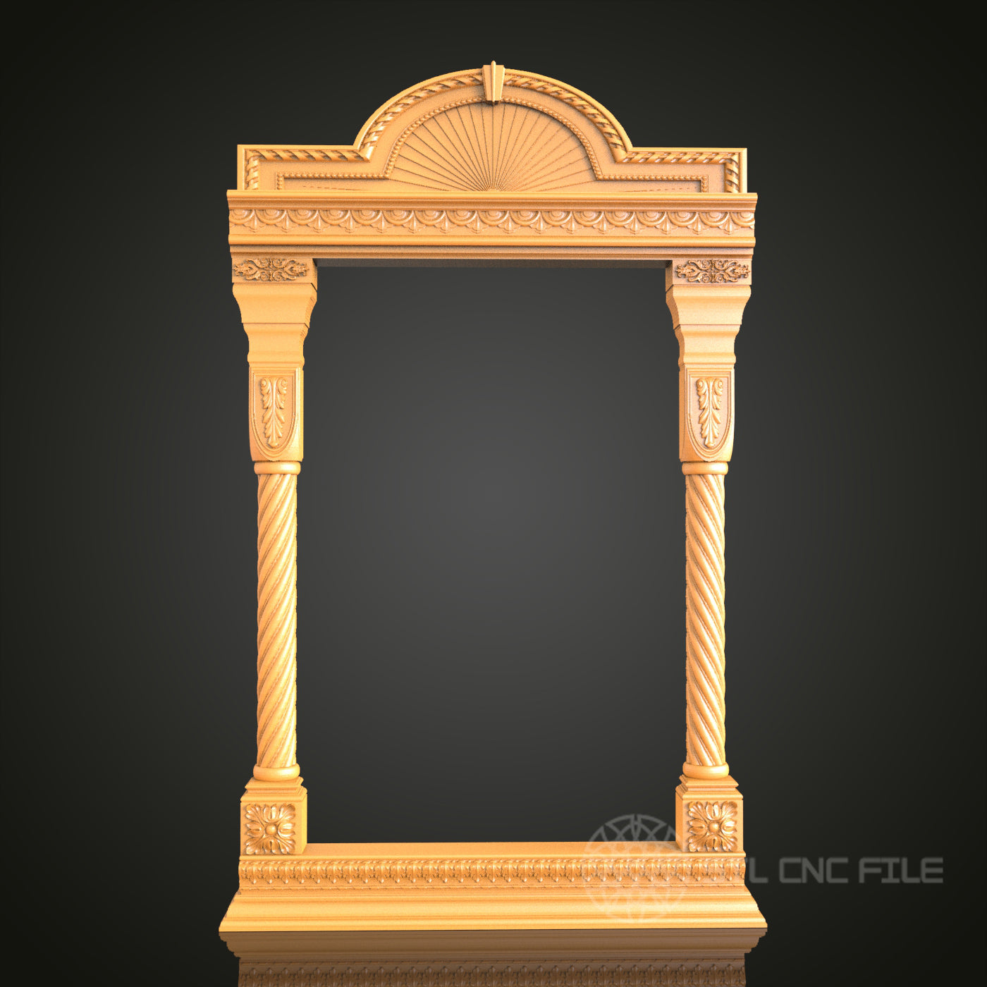 Elegant Decorative Frame STL Model for CNC Router Engraver, Artcam, Aspire - Wood Wall Decor, 3D Printer