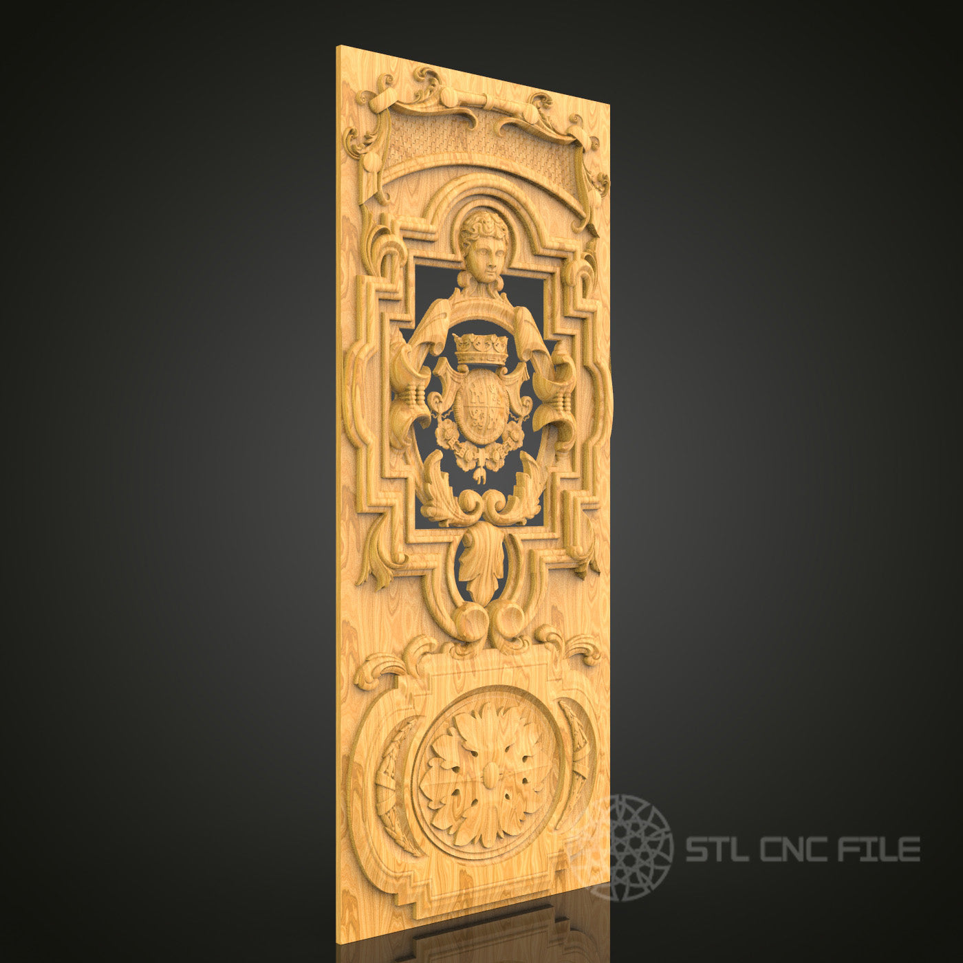 Classical Figure Relief CNC Carving STL File - Renaissance Inspired Wall Art, Compatible with Artcam, Aspire