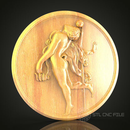Classical Figure Relief STL Model for CNC Router - Artcam, Aspire Compatible, Elegant Wood Carving for Wall Decor
