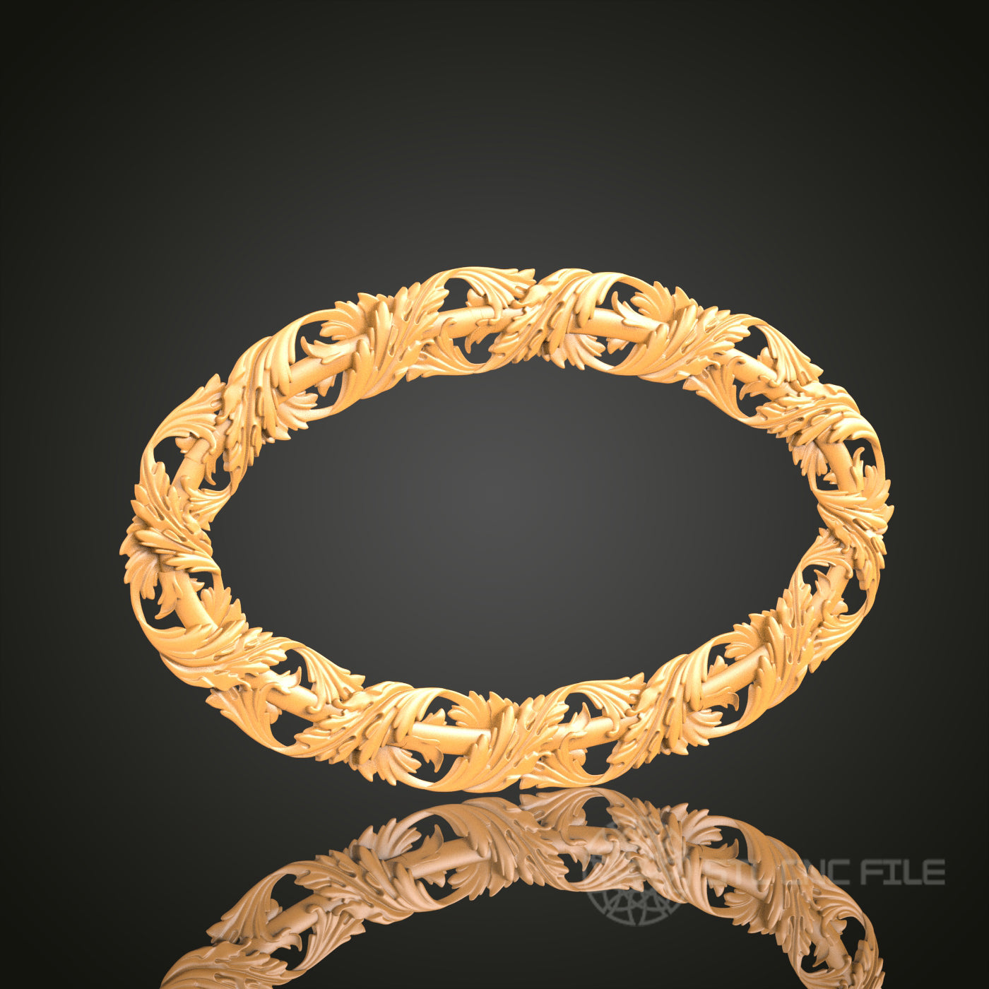 Intertwined Floral Vine Circular Frame STL Model – Ideal for CNC and 3D Printing