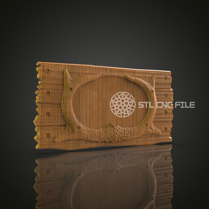Rustic Antler Frame STL Model for CNC Router Engraver - Artcam, Aspire, CNC Files, Wall Decor, 3D Printer