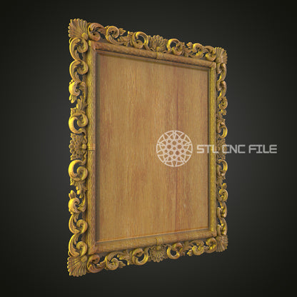 Classic Vintage Ornate Frame 3D Model for CNC - Artcam, Aspire, STL Files