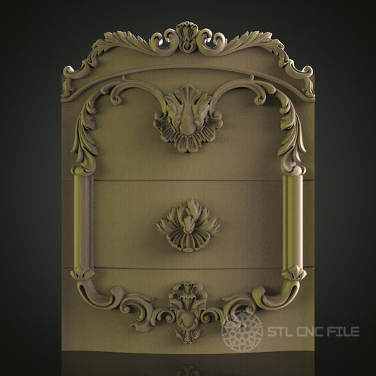 Ornate Decorative Panel for CNC and 3D Printing - STL File