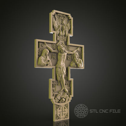 Detailed Crucifix Wall Decor - STL Model for CNC Router, 3D Printer - Artcam, Aspire Compatible