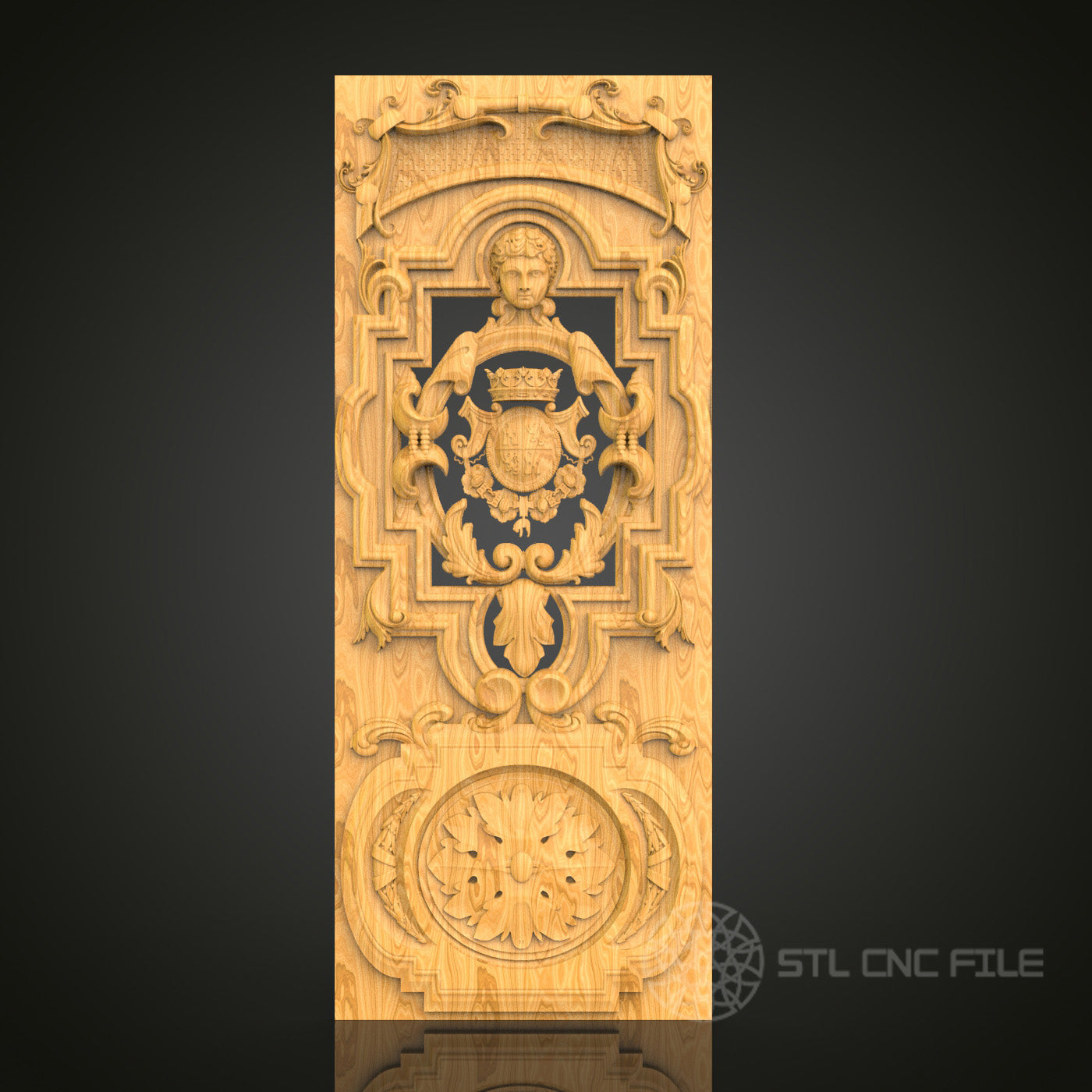 Classical Figure Relief CNC Carving STL File - Renaissance Inspired Wall Art, Compatible with Artcam, Aspire
