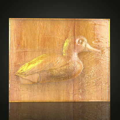 Rustic Duck Pond – CNC Engravable STL Model for Wood Art