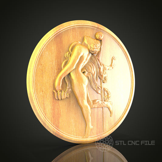 Classical Figure Relief STL Model for CNC Router - Artcam, Aspire Compatible, Elegant Wood Carving for Wall Decor