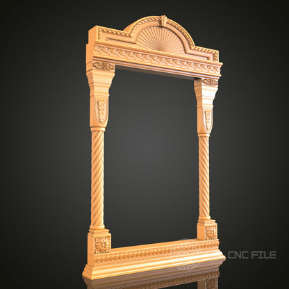 Elegant Decorative Frame STL Model for CNC Router Engraver, Artcam, Aspire - Wood Wall Decor, 3D Printer