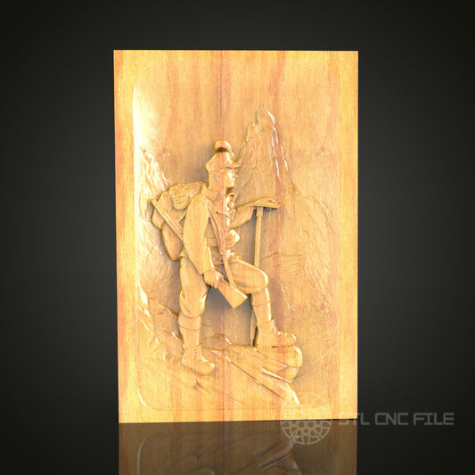 Medieval Knight Relief STL Model for CNC Router - Artcam, Aspire Compatible, Historic Warrior Wood Carving