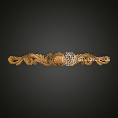 Baroque Style Ornamental STL Model for CNC - Luxurious Wood Carving Design File