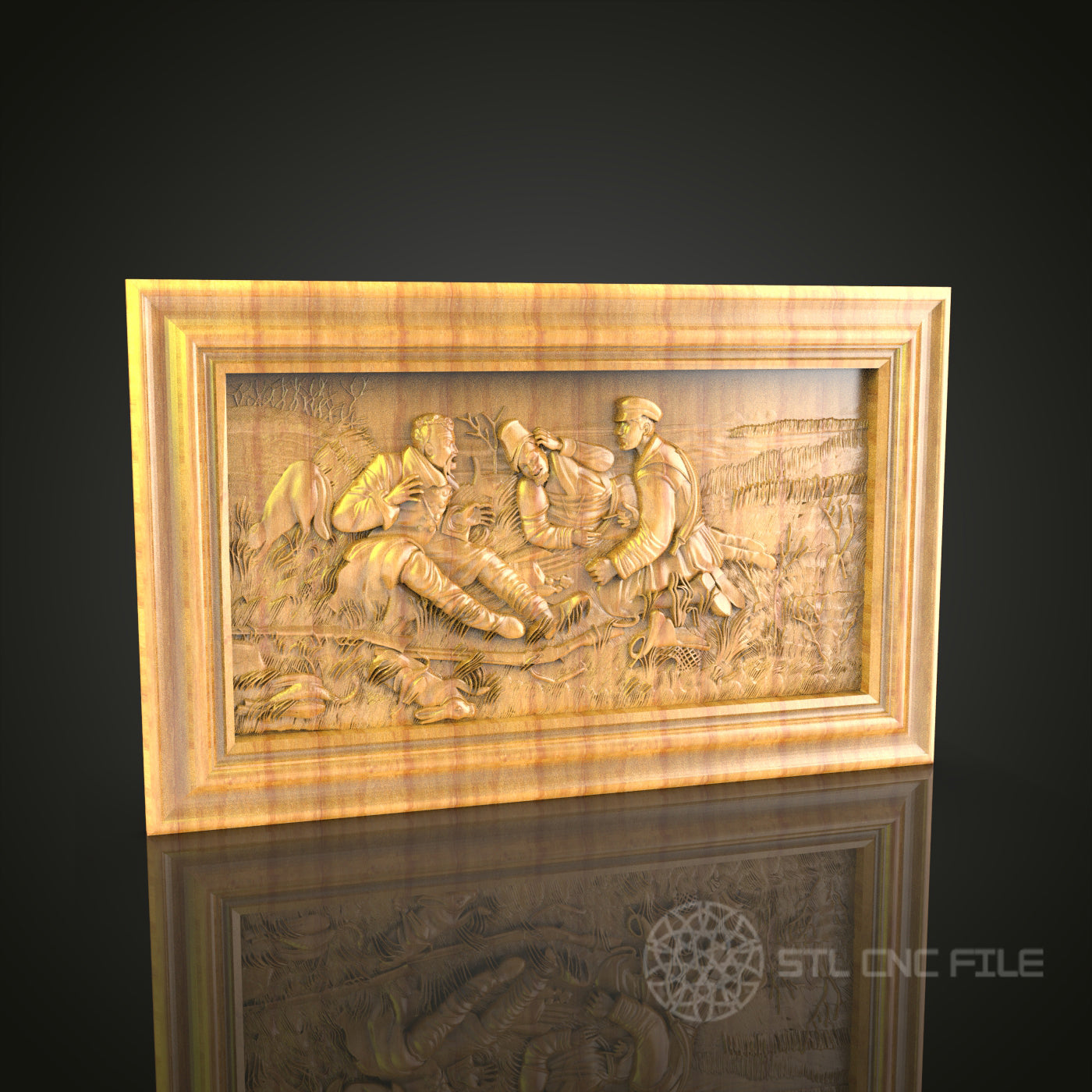 Historical Battle Scene STL Model for CNC, Artcam, Aspire - Military Art Wall Decor, CNC Router Files