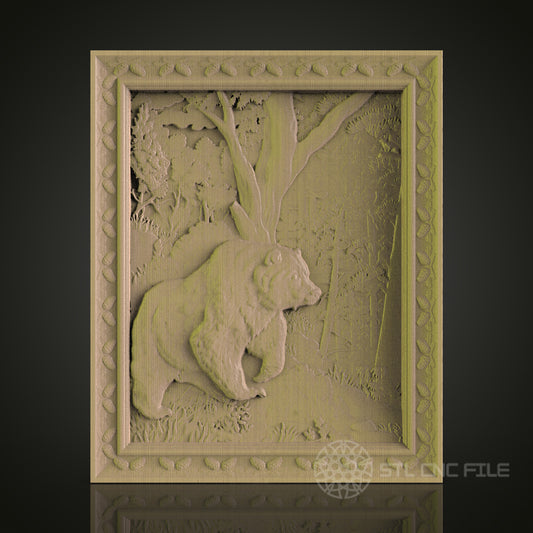 Forest Rabbit 3D Model STL File, Wildlife Relief for CNC Router – Compatible with Artcam, Aspire