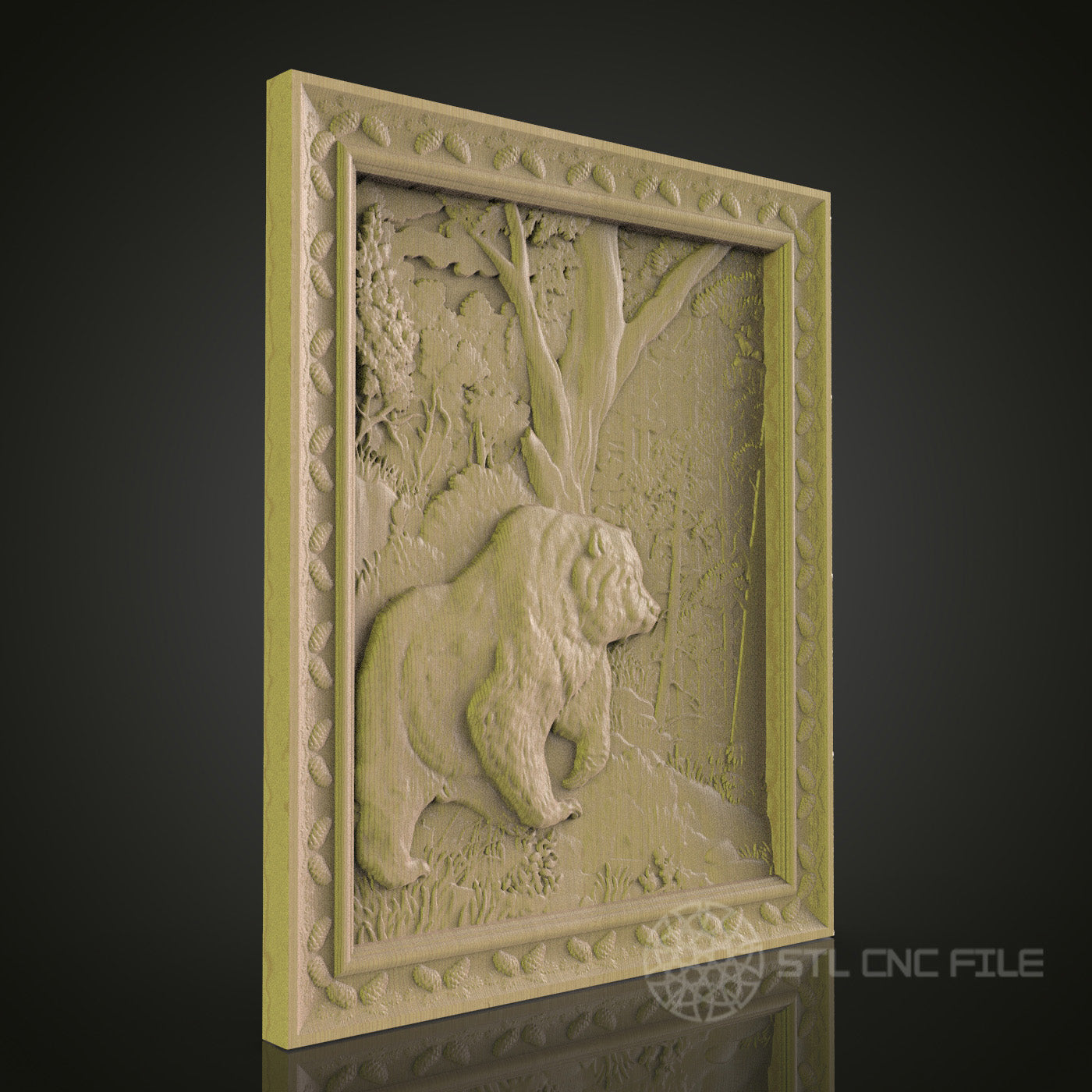 Forest Rabbit 3D Model STL File, Wildlife Relief for CNC Router – Compatible with Artcam, Aspire
