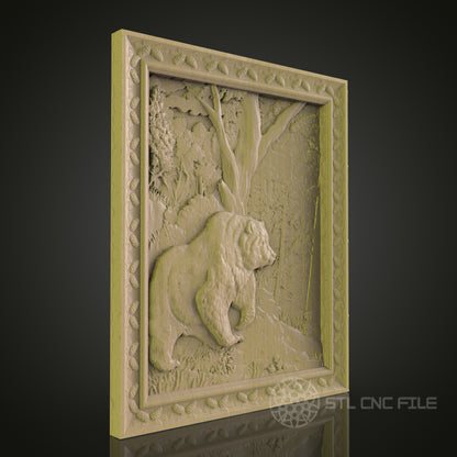 Forest Rabbit 3D Model STL File, Wildlife Relief for CNC Router – Compatible with Artcam, Aspire
