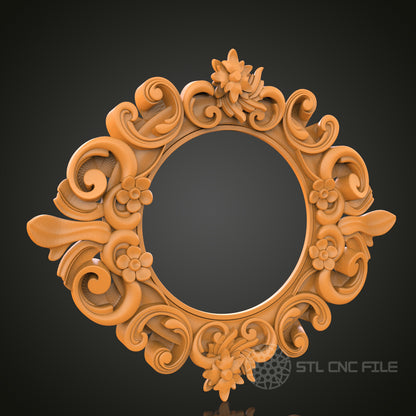 3D STL CNC Wood Carving Model - Intricate Frame Designs for Artcam Aspire