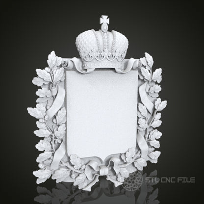 Regal Crown and Wreath Frame | STL Model for CNC Router, 3D Printer | Aspire, Artcam, CNC Files