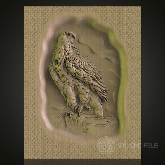 Eagle Relief 3D STL Model for CNC Routing and Engraving - Wall Decor Art