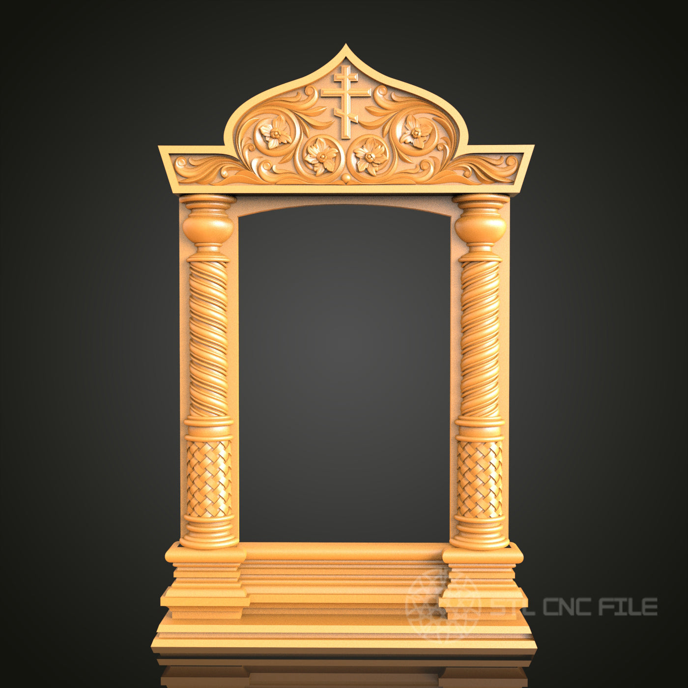 Intricate Ornate Frame STL Model for CNC Router Engraver, Artcam, Aspire - Wood Wall Decor, 3D Printer